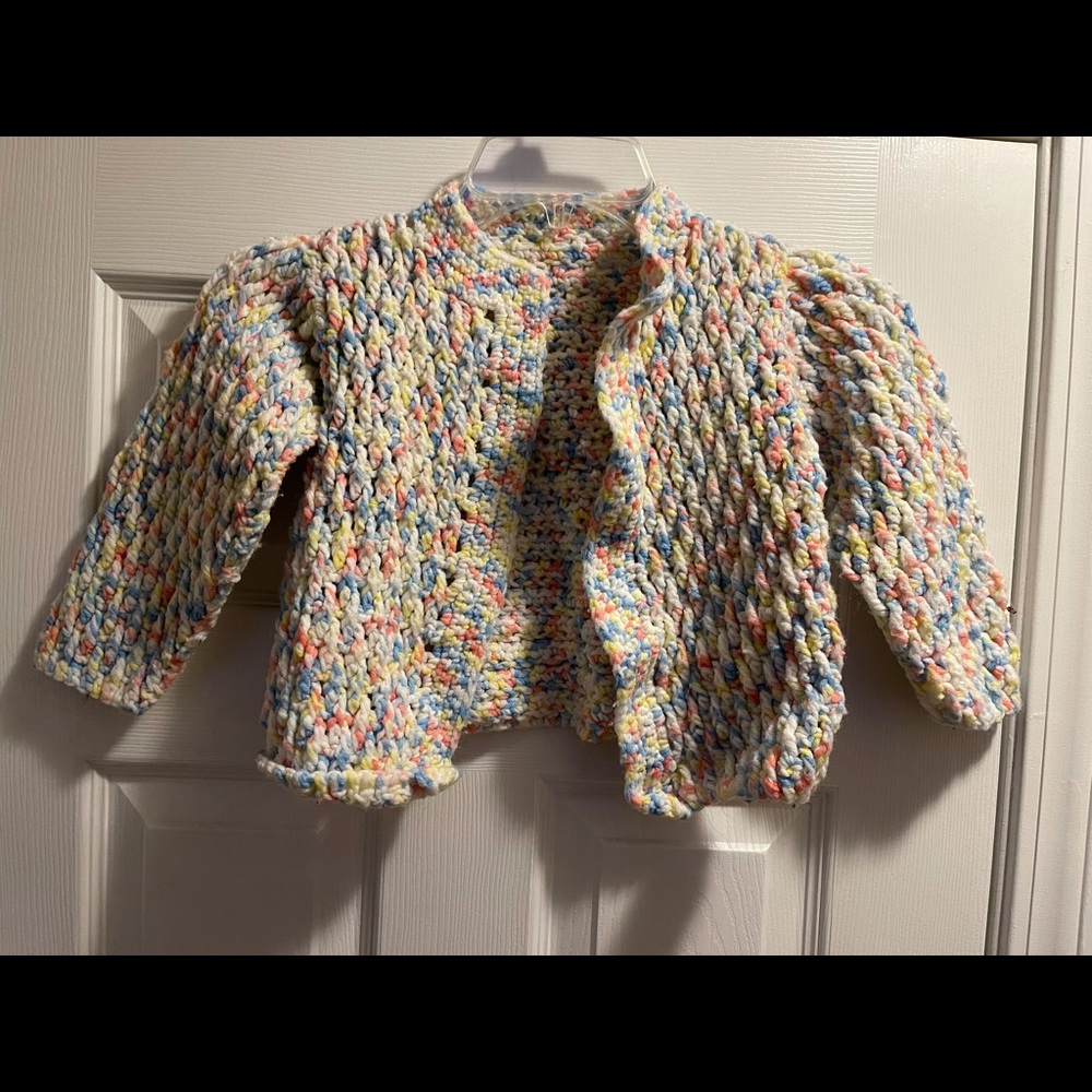24 mo crochet sweater like new adorable hand made